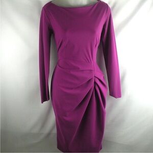 Chiara Boni Purple Long Sleeve Dress